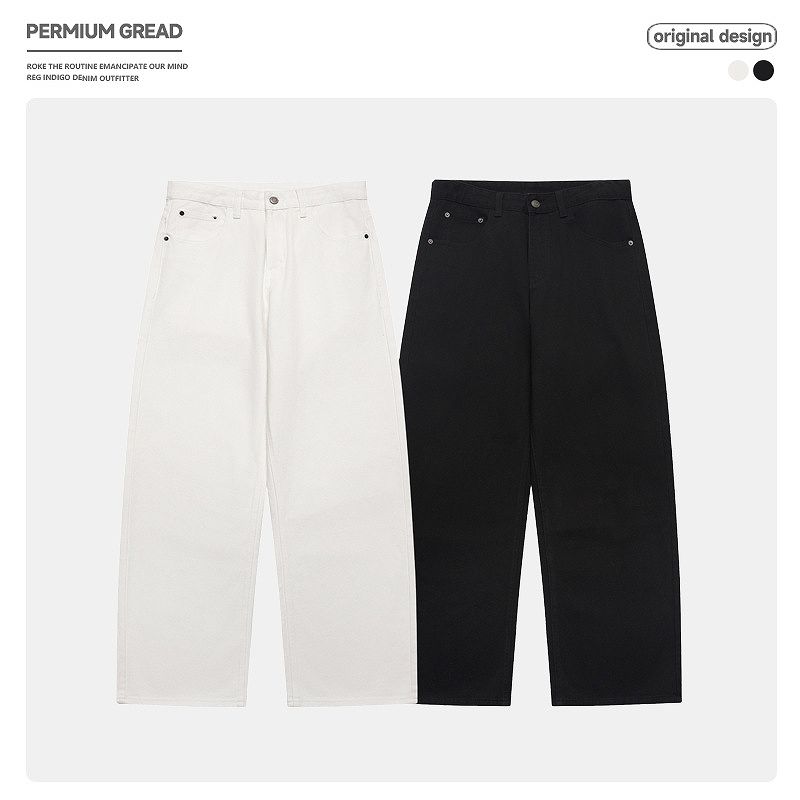 メンズ 無地 ベーシック ストレートパンツ 男女兼用 カジュアル ボトムス 春夏 2026新作★全2色