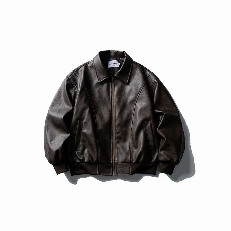 メンズファッション PU ジャケット 男女兼用 ストリート系 防寒アウター 春秋 2026新作★