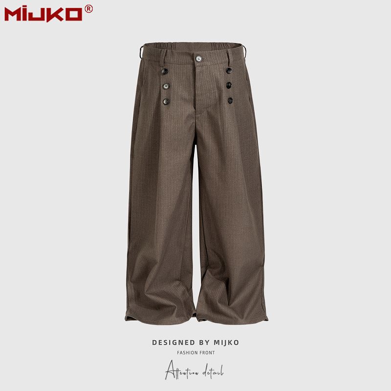 メンズ ストライプ柄 スラックス 男女兼用 カジュアル ボトムス 春夏 2026新作★