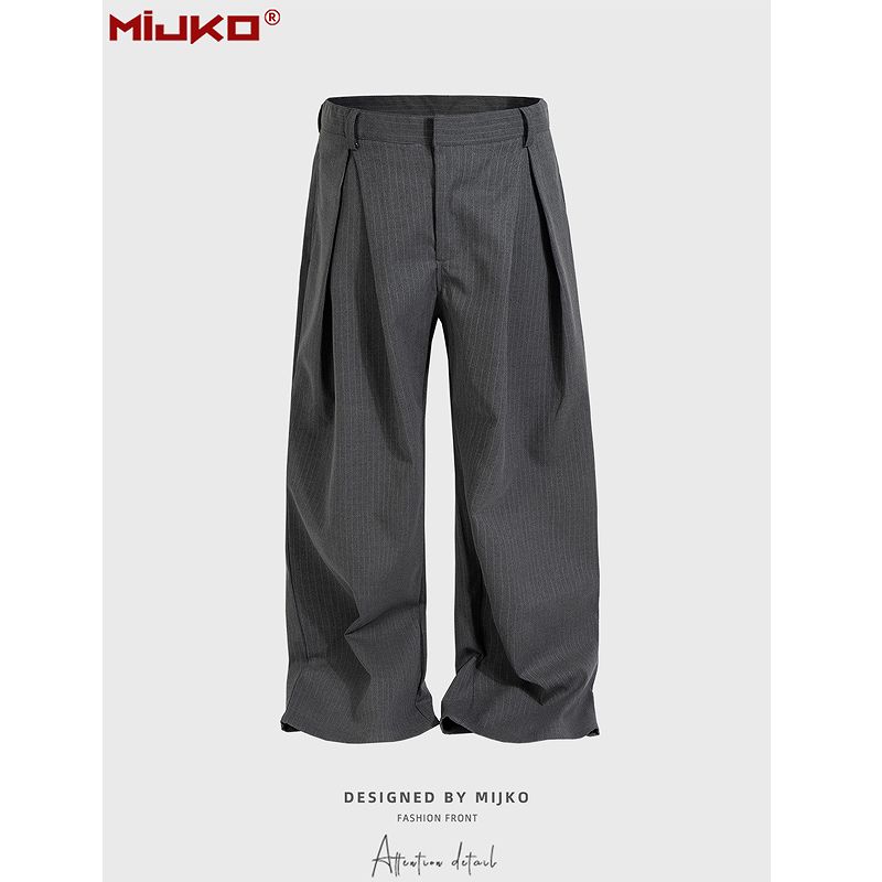 メンズ ストライプ柄 スラックス 男女兼用 カジュアル ボトムス 春夏 2026新作★