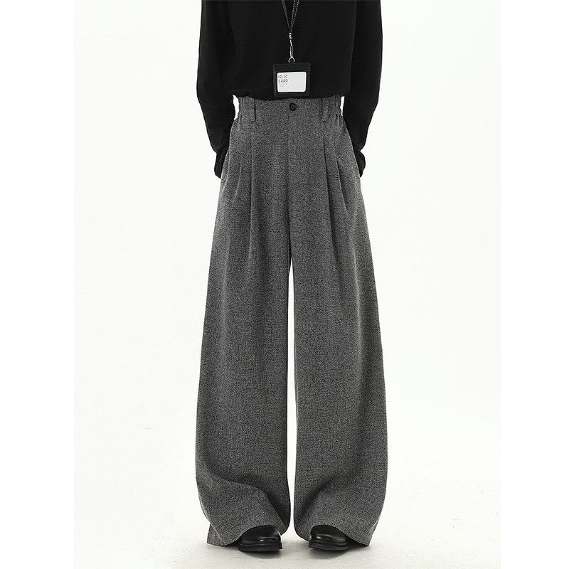 メンズファッション ワイド スラックス 男女兼用 カジュアル ボトムス 春夏 2026新作★全3色