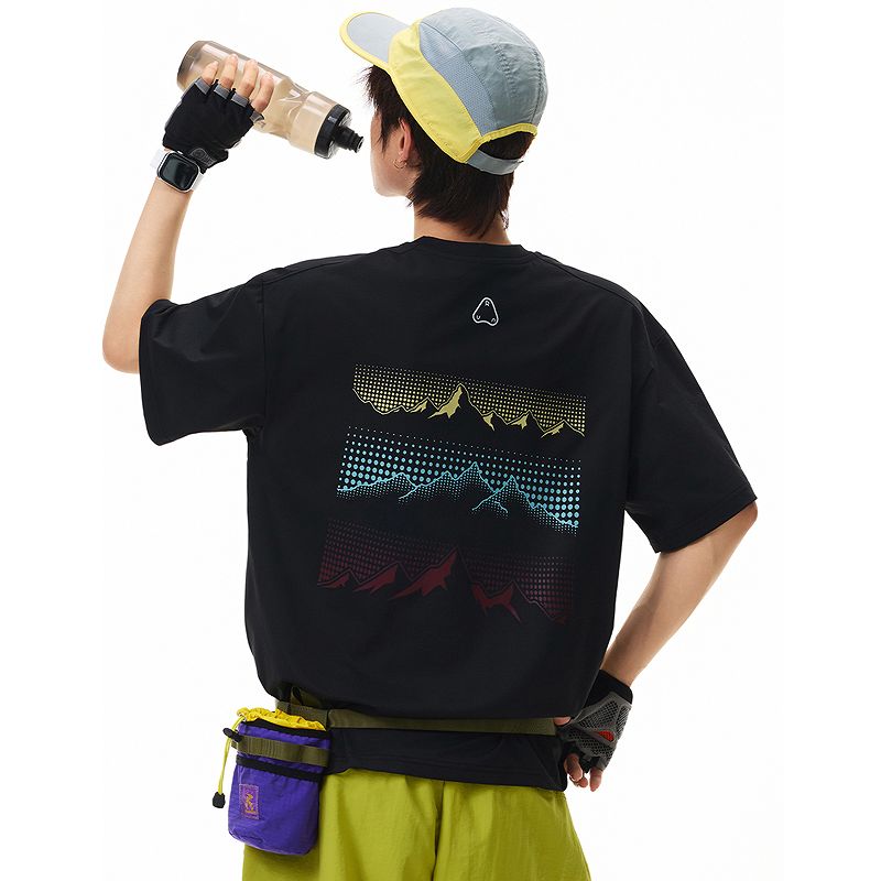 メンズ 接触冷感・通気性 半袖 Tシャツ 男女兼用 ボックスシルエット トップス 夏 2026新作★全3色