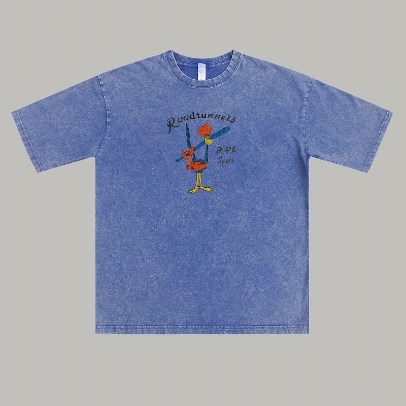 メンズ ウォッシュ加工 半袖 Tシャツ 男女兼用 ストリート系 トップス 夏 2026新作★全2色