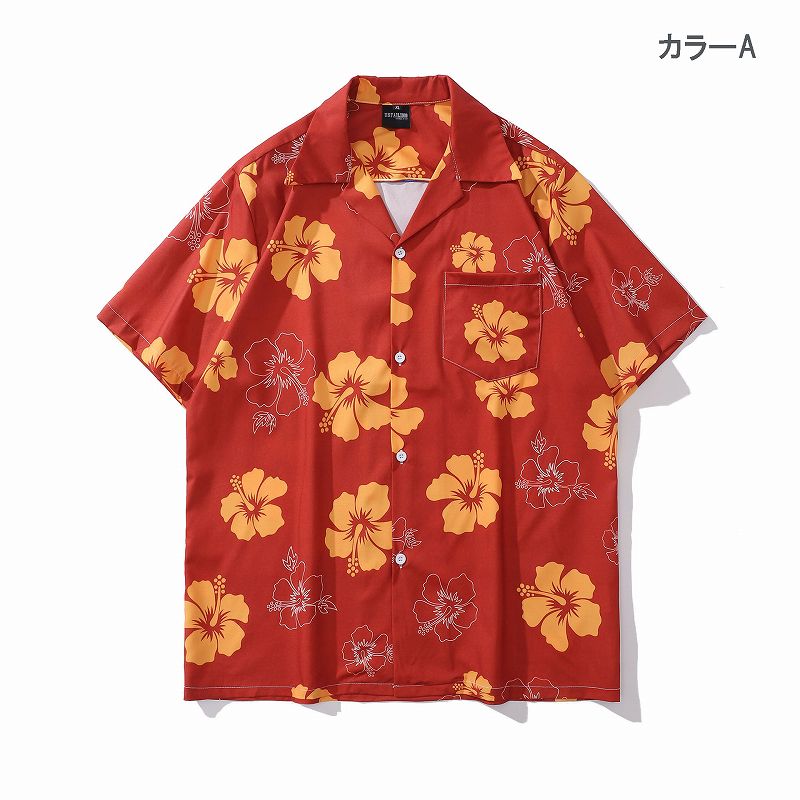 メンズ ビーチ風 半袖シャツ 男女兼用 ストリート系 アウター 夏 2024新作★全10タイプまとめ
