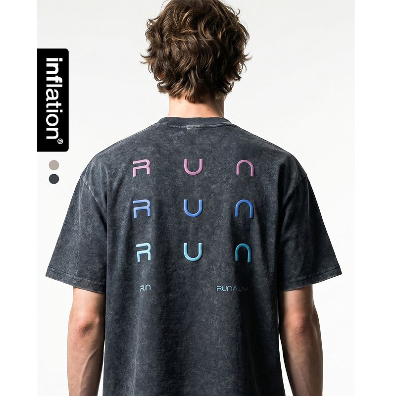 メンズ ビンテージ風 半袖 Tシャツ 男女兼用 ストリート系 トップス 夏 2026新作★全2色