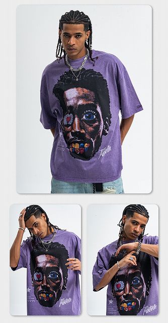 ビンテージ　Tシャツ メンズ　ゲイ メンズファッション ビンテージ風 半袖Tシャツ 男女兼用 ストリート系