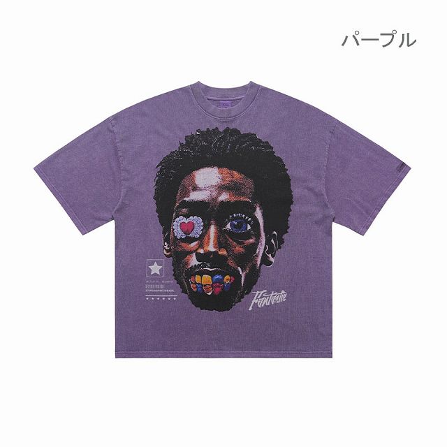 メンズファッション ビンテージ風 半袖Tシャツ 男女兼用