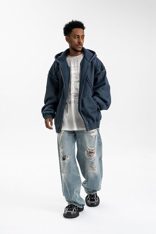 メンズ 裏起毛 ジップアップ パーカー 男女兼用 ストリート系トップス 秋冬 2026新作★全2色