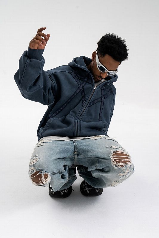 メンズ 裏起毛 ジップアップ パーカー 男女兼用 ストリート系トップス 秋冬 2026新作★全2色