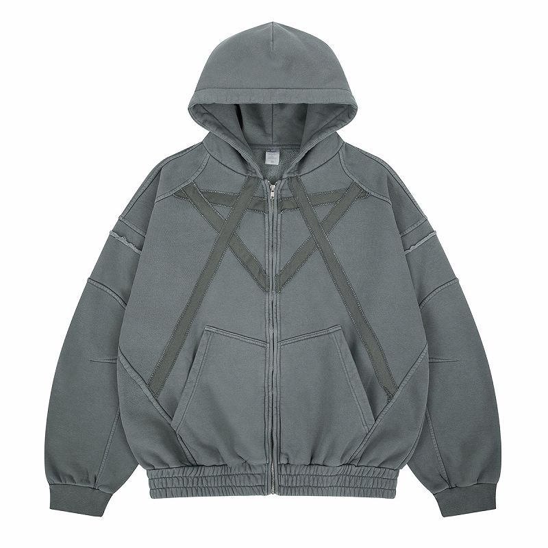 メンズ 裏起毛 ジップアップ パーカー 男女兼用 ストリート系トップス 秋冬 2026新作★全2色