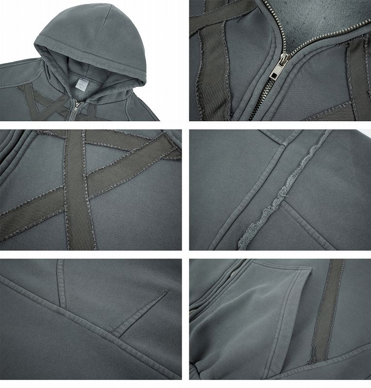 メンズ 裏起毛 ジップアップ パーカー 男女兼用 ストリート系トップス 秋冬 2026新作★全2色