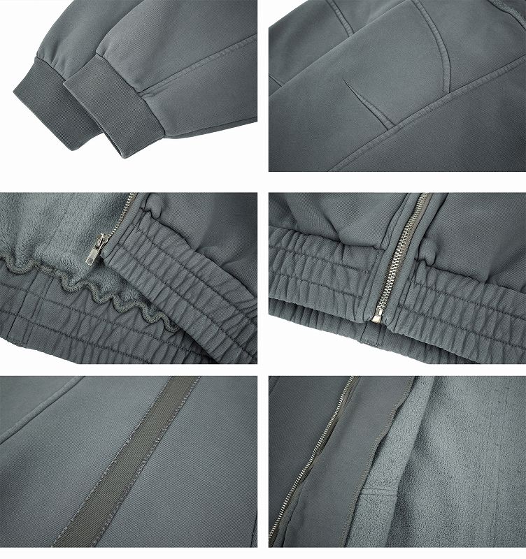 メンズ 裏起毛 ジップアップ パーカー 男女兼用 ストリート系トップス 秋冬 2026新作★全2色