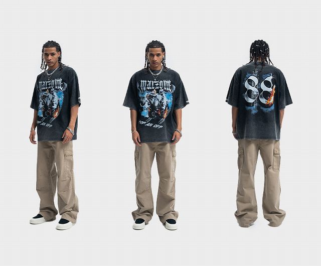 STARTEXCEEDEND 半袖 Ｔシャツ ライン ヴィンテージ ストリート DEVICE tシャツ アメリカン ヴィンテージライク y2k 古着風 韓国