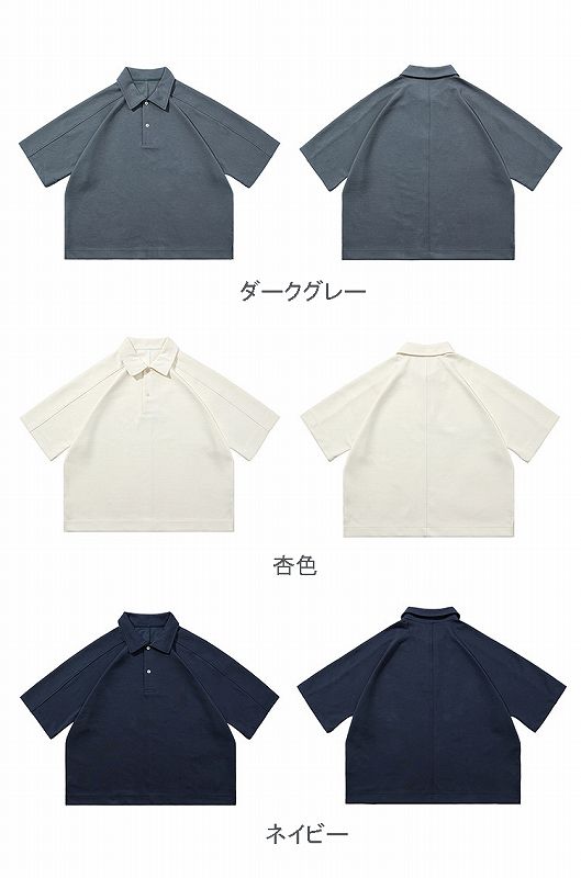 メンズ 無地 半袖 ポロシャツ 男女兼用 カジュアル トップス 春夏 2026新作★3色
