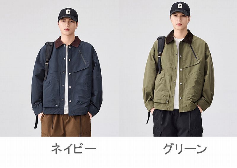 メンズファッション ワーク風 ジャケット 男女兼用 ストリート系