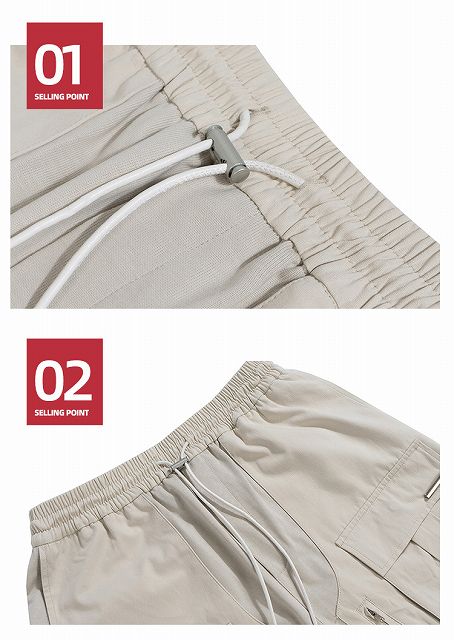 メンズ ワーク風 ショートパンツ 男女兼用 ストリート系 半ズボン 2024