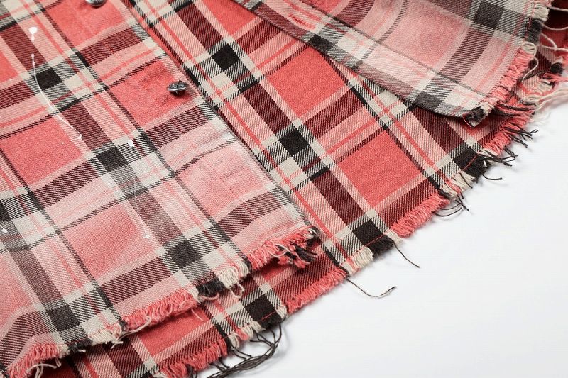 メンズ 絞り染 チェック柄 長袖 シャツ 男女兼用 ストリート系 トップス  春秋 2026新作★