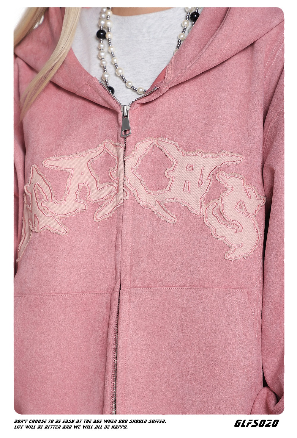 FOXEY NEWYORK ダブルジッパー パーカー ピンク　ショート丈 ピンクパーカー ショート丈 FOXEY NEWYORK ダブルジッパー パーカー