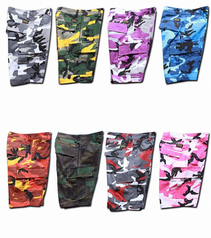 メンズ 迷彩柄 ショートパンツ 男女兼用 ストリート系  ボトムス 春夏 2026新作★全8色