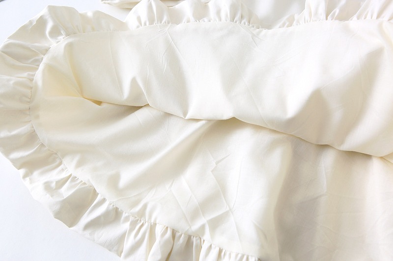 「80-120号」女の子２点セット！ 長袖ワンピース+レース襟 ラウンドネック ドレス キッズ 子供服