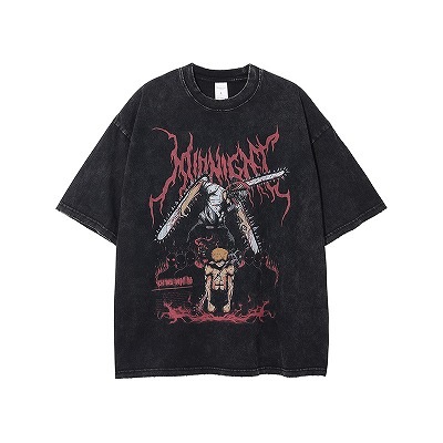 JEEPレトロストリート半袖 Tシャツ レトロ T-Shirtダメージ加工 メンズ ダメージ加工 ビンテージ風 半袖Tシャツ 男女兼用