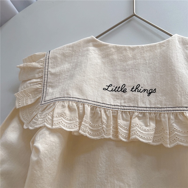 「90-130号」女の子 フォーリングシャツ 長袖 レース トップス キッズ 子供服