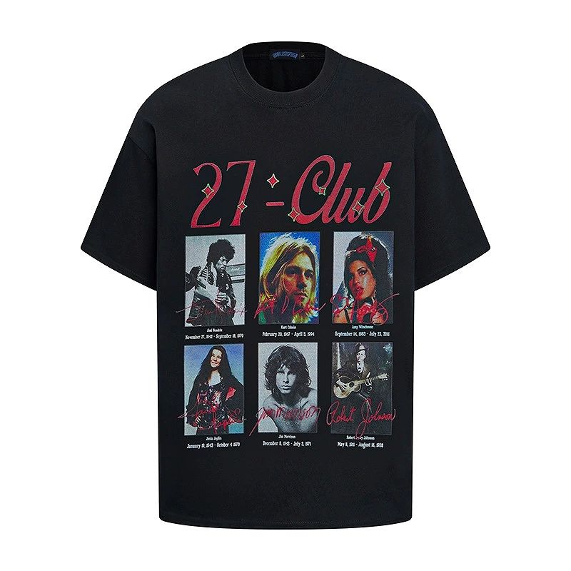 メンズ ビンテージ風 半袖Tシャツ 男女兼用 ストリート系
