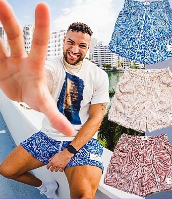 メンズファッション スポーツ風 ショートパンツ 男女兼用 エスニック柄