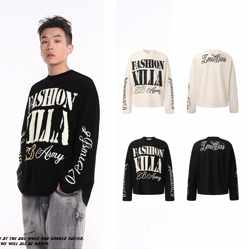 メンズ アメリカン風 クルーネックスウェット 秋冬 長袖トレンド ストリートプリント トップス★全2色
