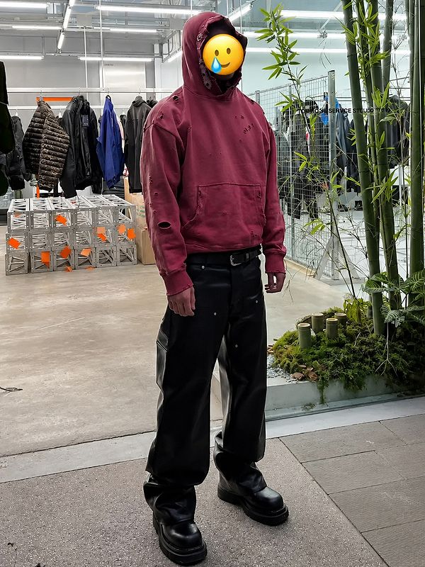 メンズ PUレザー調 ストレートパンツ 男女兼用 ストリート系 ボトムス 春秋冬 2026新作★