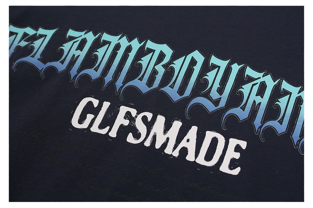 メンズ フレイム柄 レイヤード風 長袖Tシャツ カレッジスタイルスウェット ヒップホップ ストリート★全3色