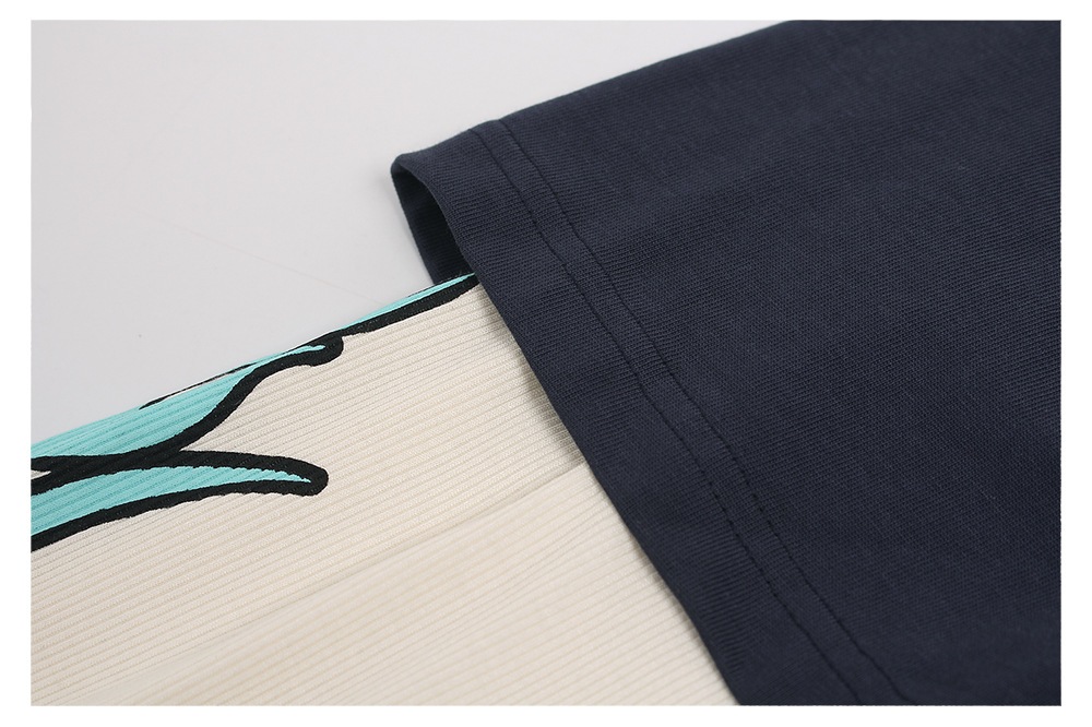 メンズ フレイム柄 レイヤード風 長袖Tシャツ カレッジスタイルスウェット ヒップホップ ストリート★全3色