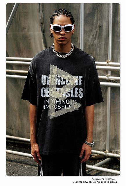 JEEPレトロストリート半袖 Tシャツ レトロ T-Shirtダメージ加工 メンズ ダメージ加工 ビンテージ風 半袖Tシャツ 男女兼用