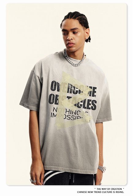 JEEPレトロストリート半袖 Tシャツ レトロ T-Shirtダメージ加工 メンズ ダメージ加工 ビンテージ風 半袖Tシャツ 男女兼用