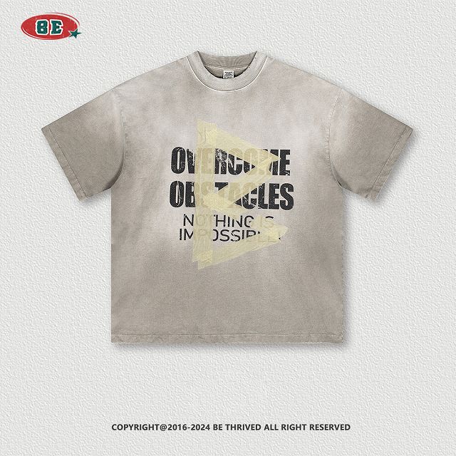 JEEPレトロストリート半袖 Tシャツ レトロ T-Shirtダメージ加工 メンズ ダメージ加工 ビンテージ風 半袖Tシャツ 男女兼用