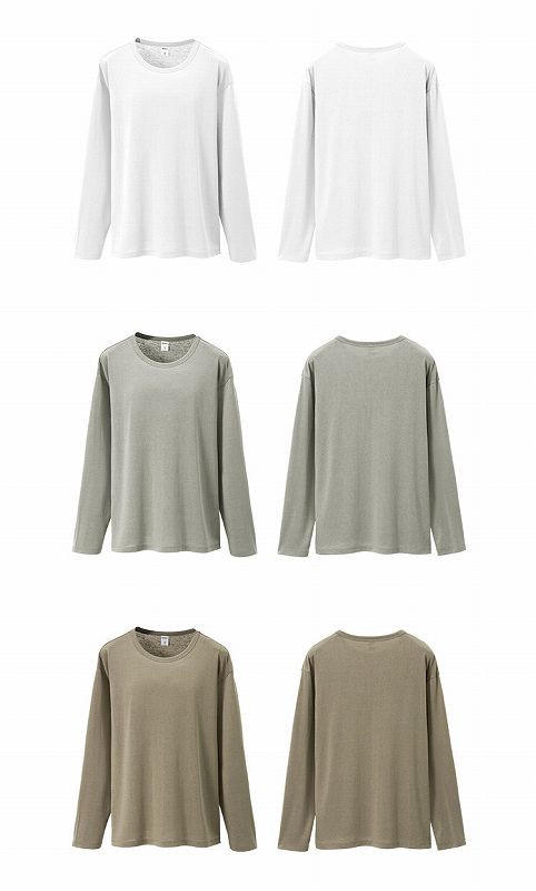 メンズ ヘンリーネック 長袖 Tシャツ 男女兼用 カジュアル リネン混 トップス 秋 2026新作★全5色