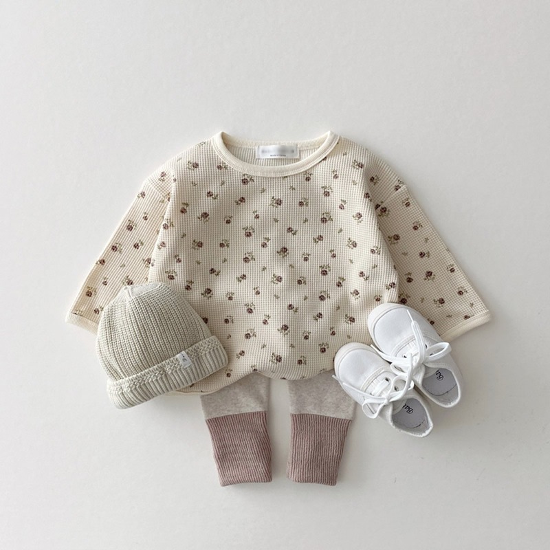 「73-100号」全2色 女の子 長袖トップス 長袖 熊柄 カットソー Tシャツ キッズ 子供服