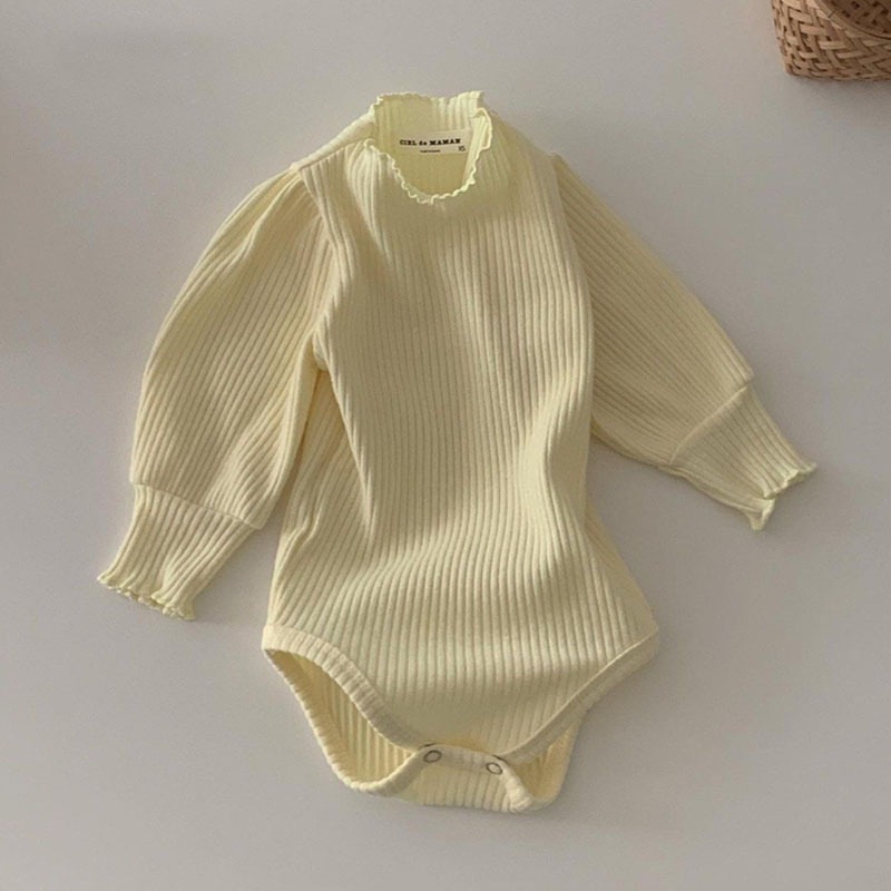 「66-90号」全3色 女の子 パフスリーブロンパース オールインワン ベビー キッズ 子供服