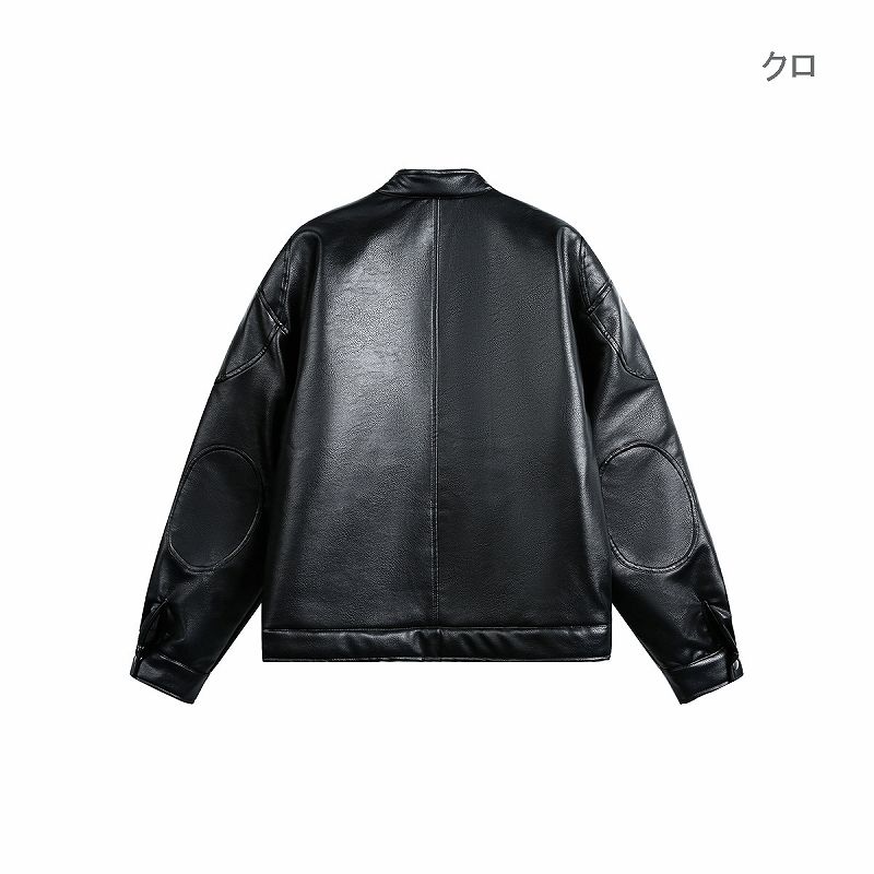 メンズファッション PU ジャケット 男女兼用 ストリート系 防寒 