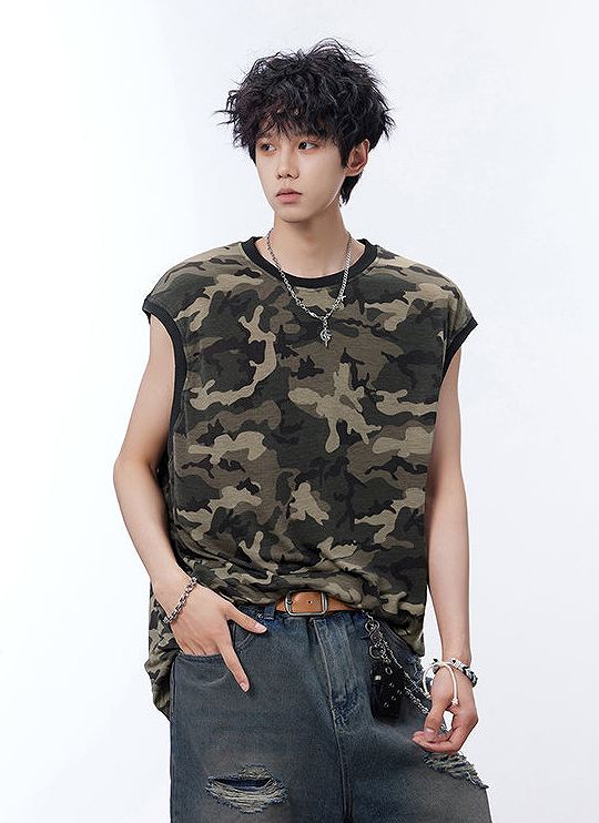 PLEIN SUD JEANS プレインスッド フランス製 タンクトップ 迷彩 セール】カップ付き迷彩柄タンクトップ（タンクトップ）｜Bamm（バム