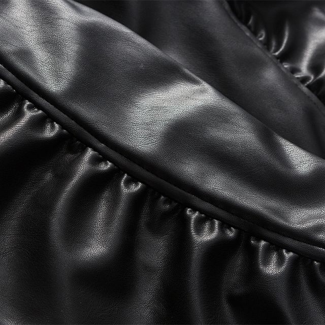 【即納/在庫処分】メンズ フード付き PU ジャケット 男女兼用 ストリート系 防寒アウター 春秋冬 2024新作★