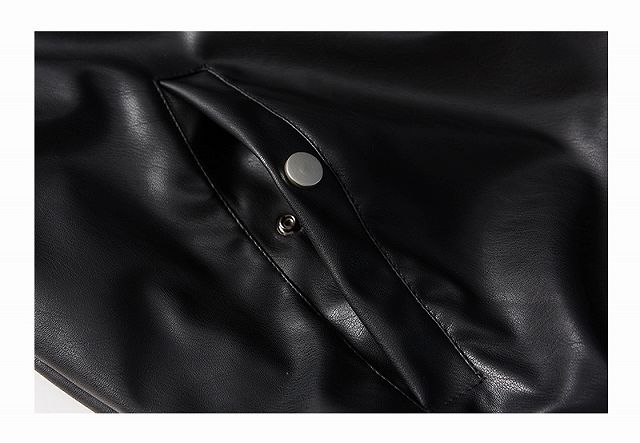 【即納/在庫処分】メンズ フード付き PU ジャケット 男女兼用 ストリート系 防寒アウター 春秋冬 2024新作★