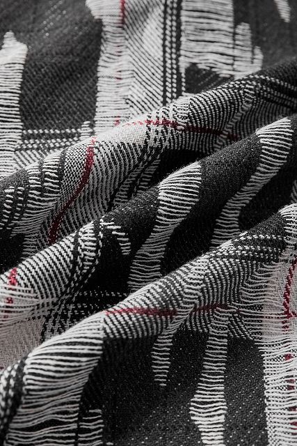 ダメージ加工 ブラック・ホワイト チェックシャツ cafk25-02_a.jpg