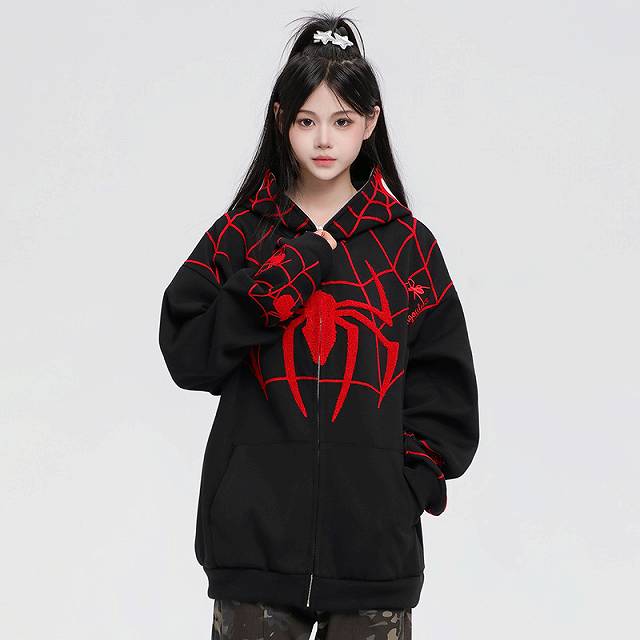 メンズ ジップアップ パーカー 男女兼用 ストリート系 フード付き