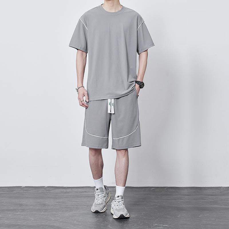 メンズ スポーツ風 冷感 半袖 Tシャツ 男女兼用 ショートパンツ