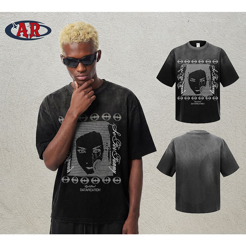メンズファッション ビンテージ風 半袖 Tシャツ 男女専用 ストリート系 メンズファッション ビンテージ風 半袖 Tシャツ 男女専用 ストリート系