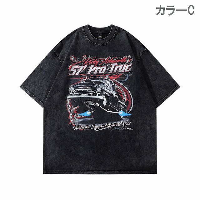 【SEE ALSO】Tシャツ 半袖 ★男女兼用★ ストリート メンズファッション ビンテージ風 半袖Tシャツ 男女兼用