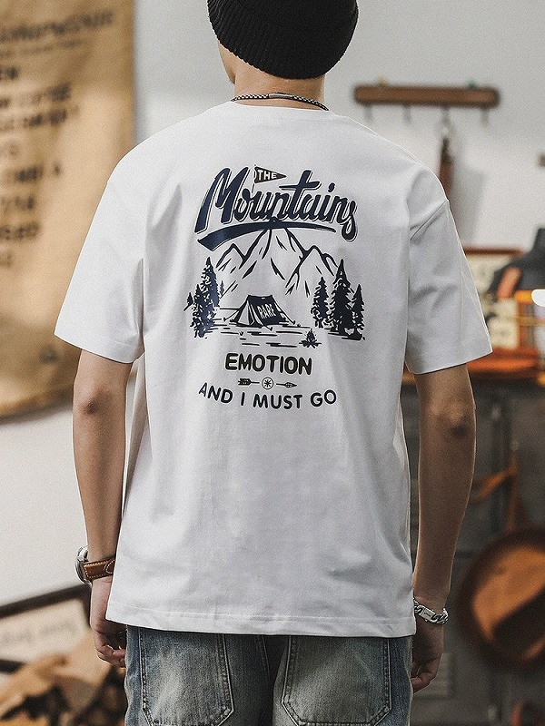 メンズ ヴィンテージ風 半袖Tシャツ オーバーサイズトップス プリント 