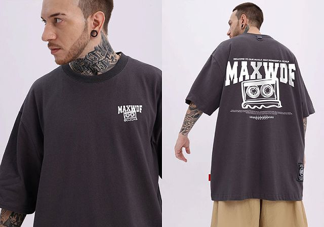メンズファッション オーバーサイズ 半袖Tシャツ 男女兼用 ストリート