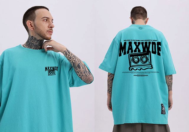 boohoo MAN★オーバーサイズ 半袖 ウォッシュ トップス Tシャツ tシャツ 無地オーバーサイズコットンTシャツ メンズ レディース